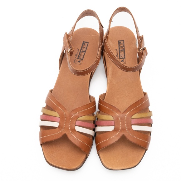 PIKOLINOS | Ibiza Multi-coloured Sandals With Wedge And Ankle Strap Sandal. - Picture 1 of 11